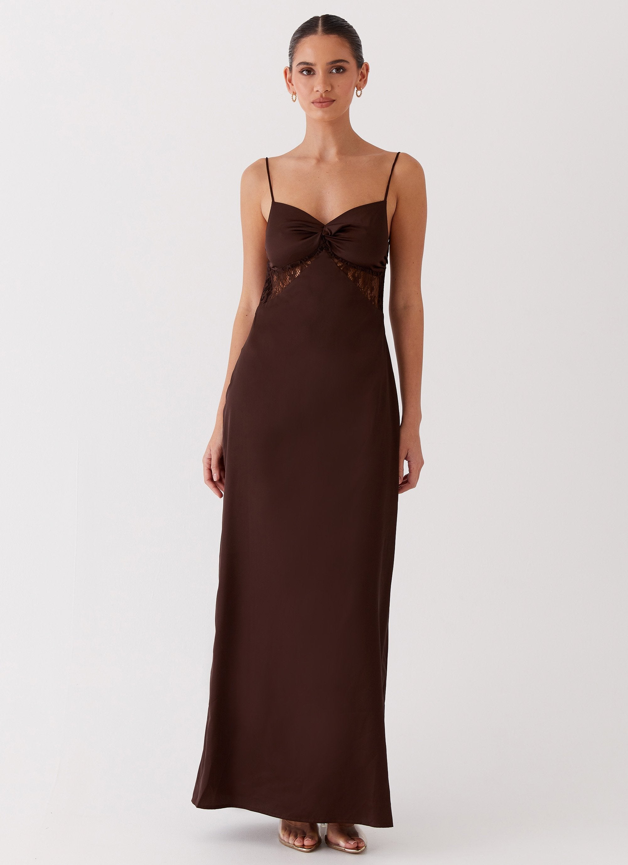 Sofia Maxi Dress in Satin and Lace Dream Sight