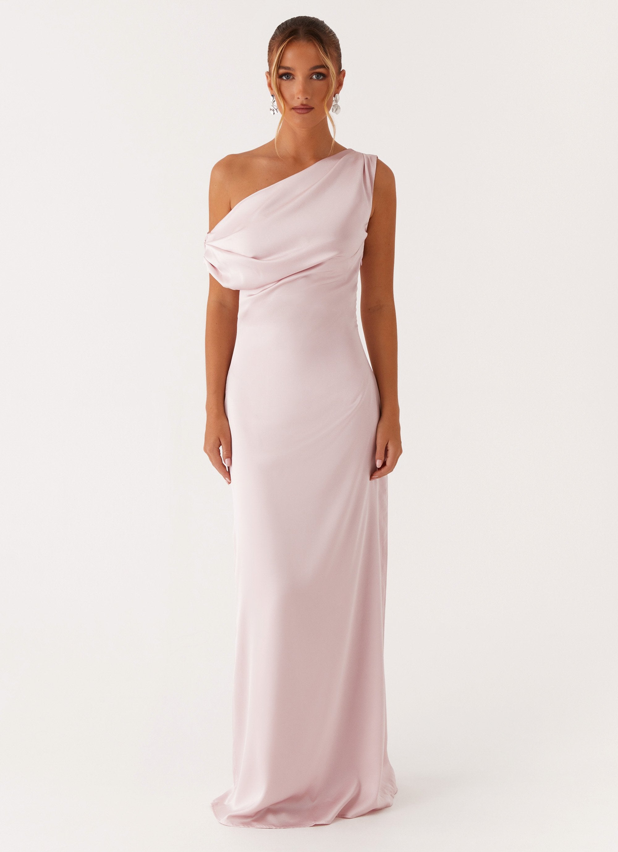 Léa Long Satin Dress Heart of Crystal