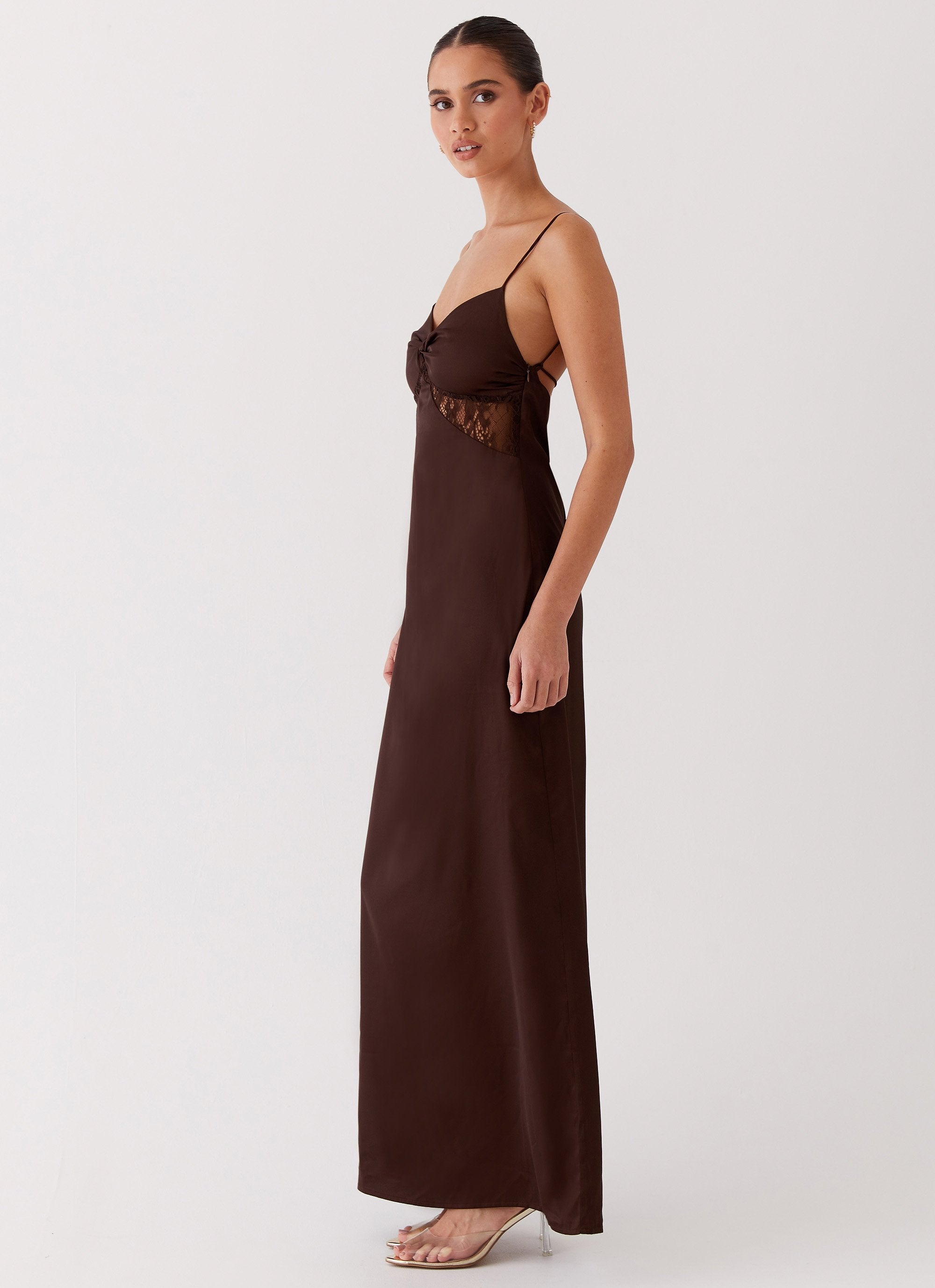 Sofia Maxi Dress in Satin and Lace Dream Sight