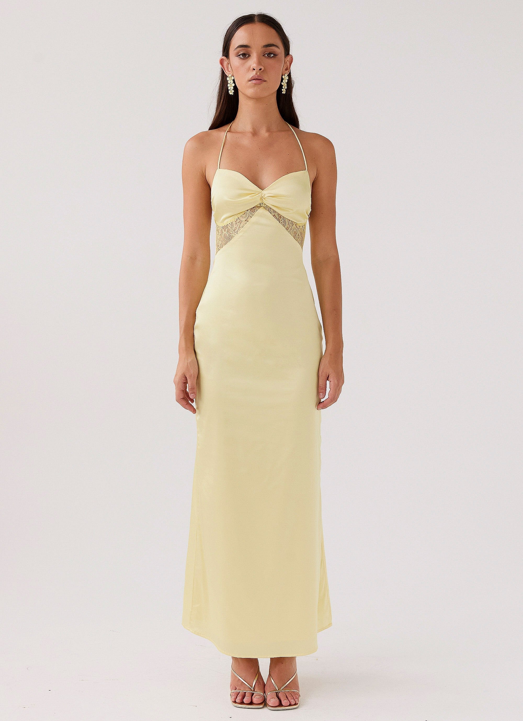 Sofia Maxi Dress in Satin and Lace Dream Sight