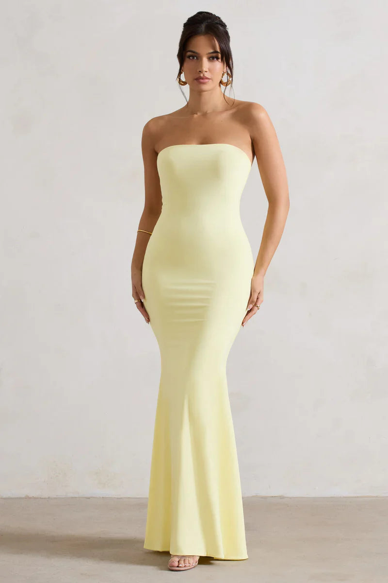 Lemon Luxe Bandeau Dress