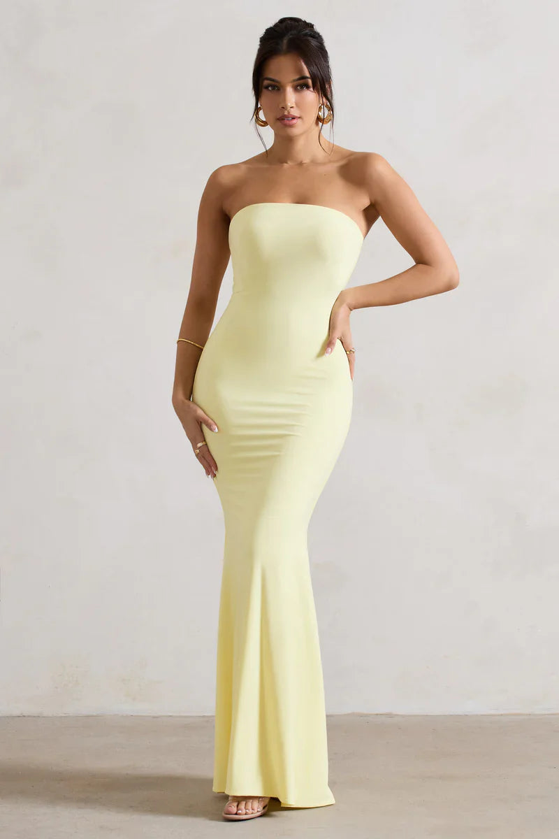 Lemon Luxe Bandeau Dress