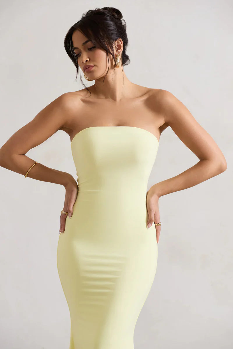 Lemon Luxe Bandeau Dress