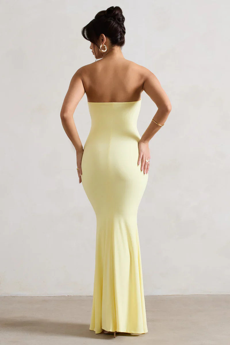 Lemon Luxe Bandeau Dress